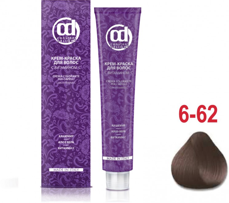 CD Д 6/62 крем-краска для волос с витамином С темно-русый шоколадно-пепельный 100 мл