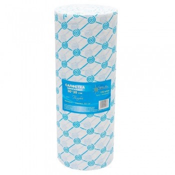 Салфетка спанлейс (30х40)  рулон